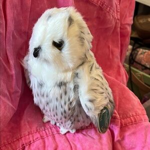 This Owl name is Drift White and Gray Plush Owl Toy